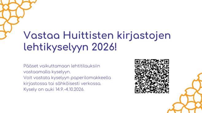 Huittisten kirjastojen lehtikysely 2026